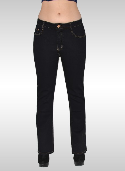 schwarze straight jeans damen