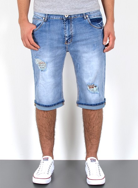 Herren kurze Jeans Shorts mit Risse große Größen