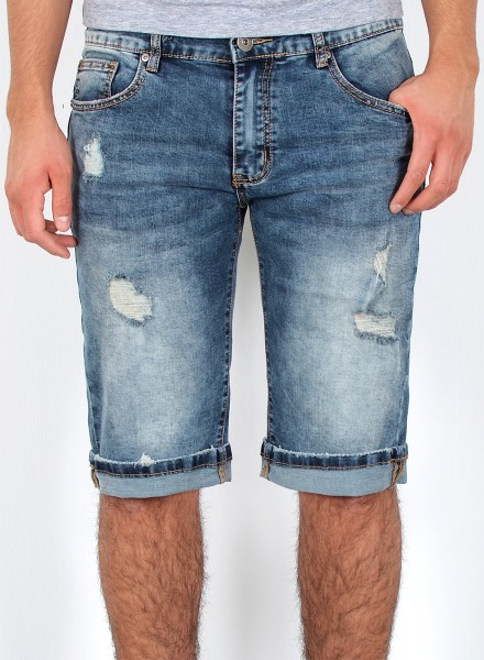 Herren Jeans Shorts Destroyed Look große Größen