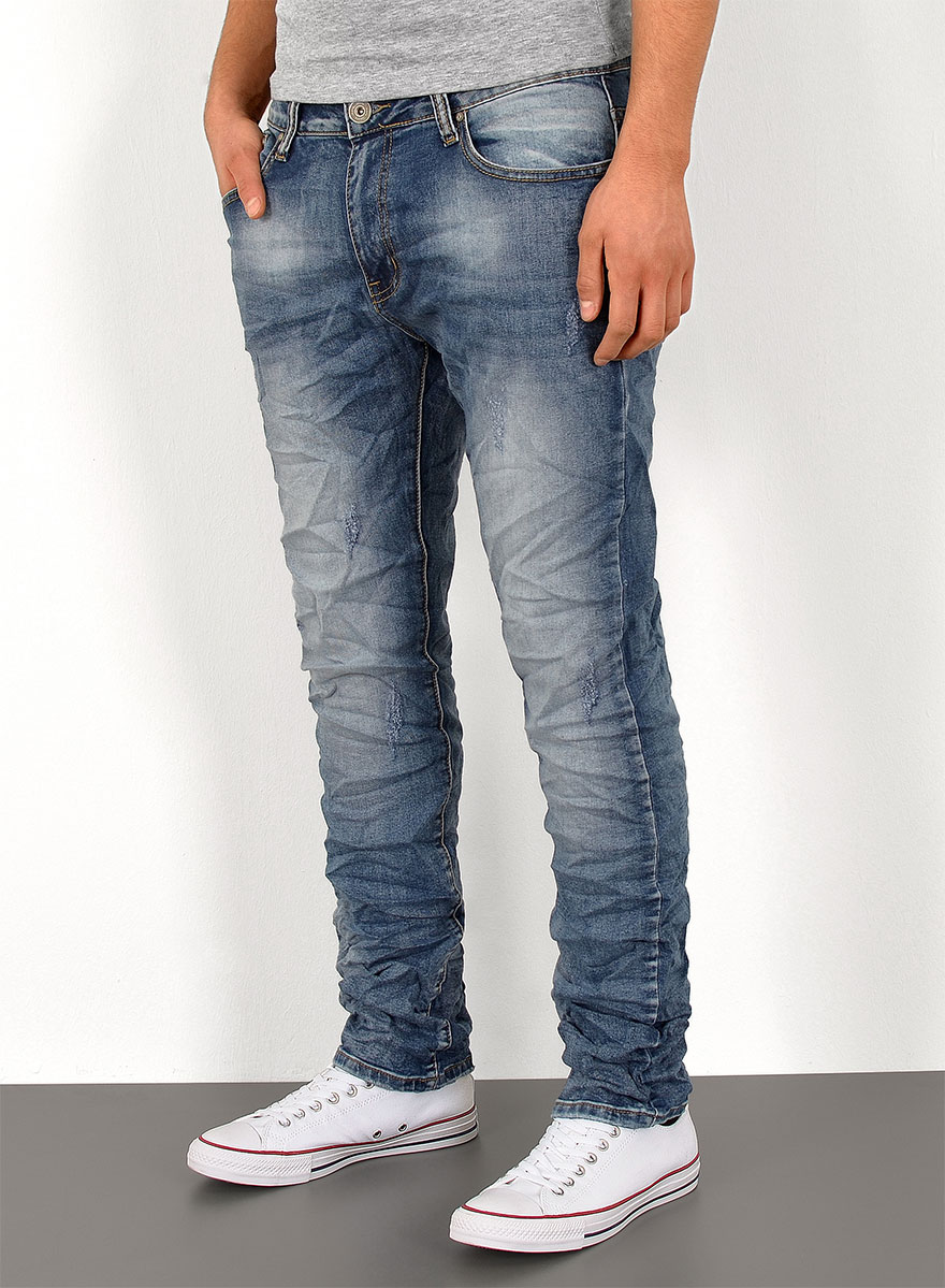 Herren Slim  Fit  Jeans  Used Look A427 bayramo bayramo 
