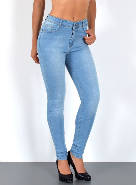 Damen Skinny High Waist Hochbund Jeans
