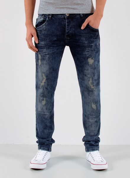 Herren Slim Fit Jeans Used Look