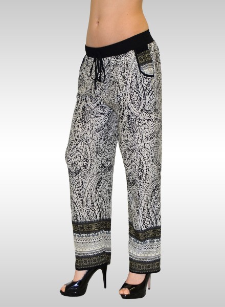 Damen lange Sommerhose mit Muster