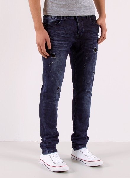 Herren Slim Fit Jeans Destroyed Look