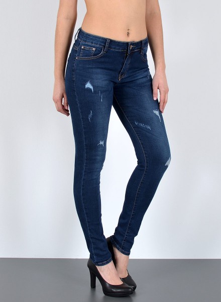 Damen Jeans mit leichten Rissen bis Übergröße